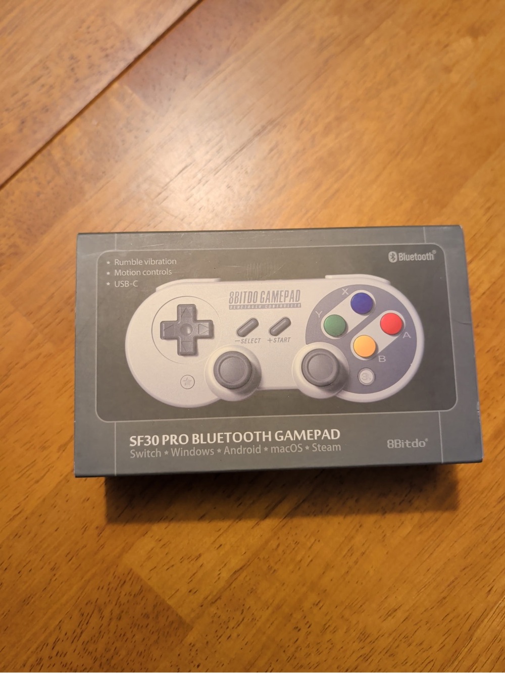 8Bitdo SF30 Pro Bluetooth Gamepad - White/Grey